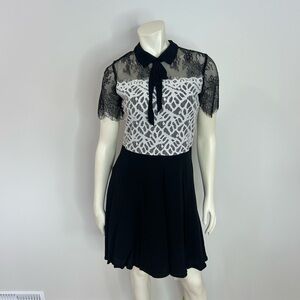 Simons Black and White Lace Mini Dress❤️S